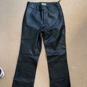 Black leather pants